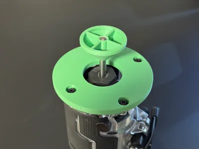 Router base centering cone for 6mm shaft