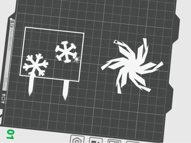 snowflake ornament and shadow caster