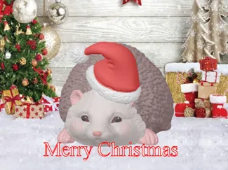 hedgehog christmas