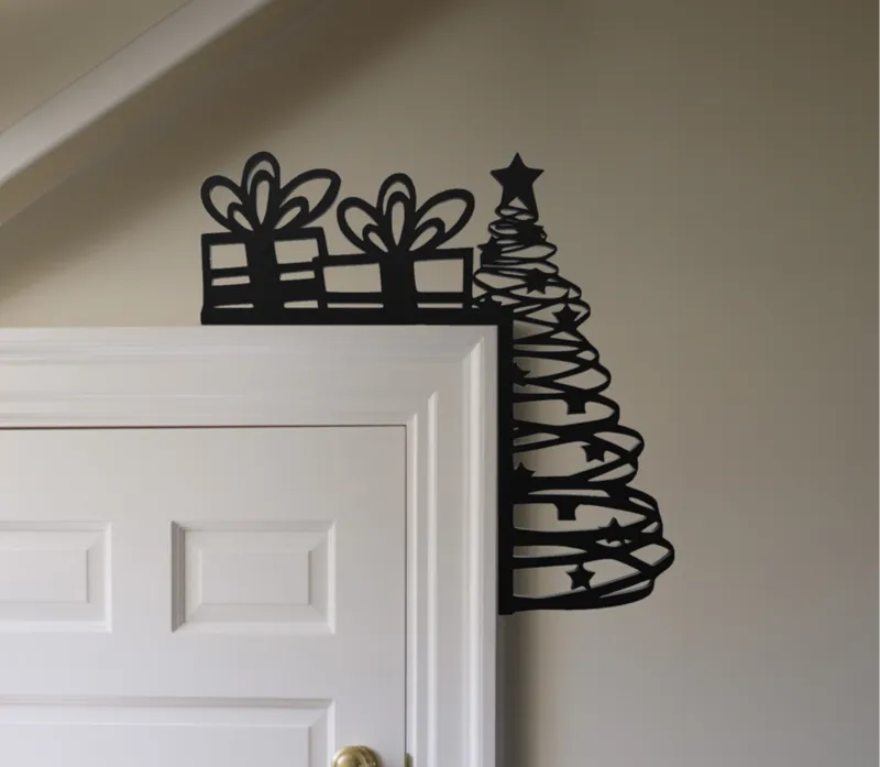 Minimalist Door Corner Christmas Decor