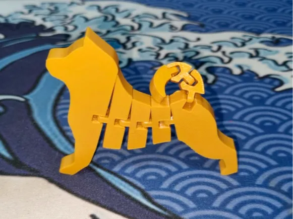 Flexi Shiba Keychain