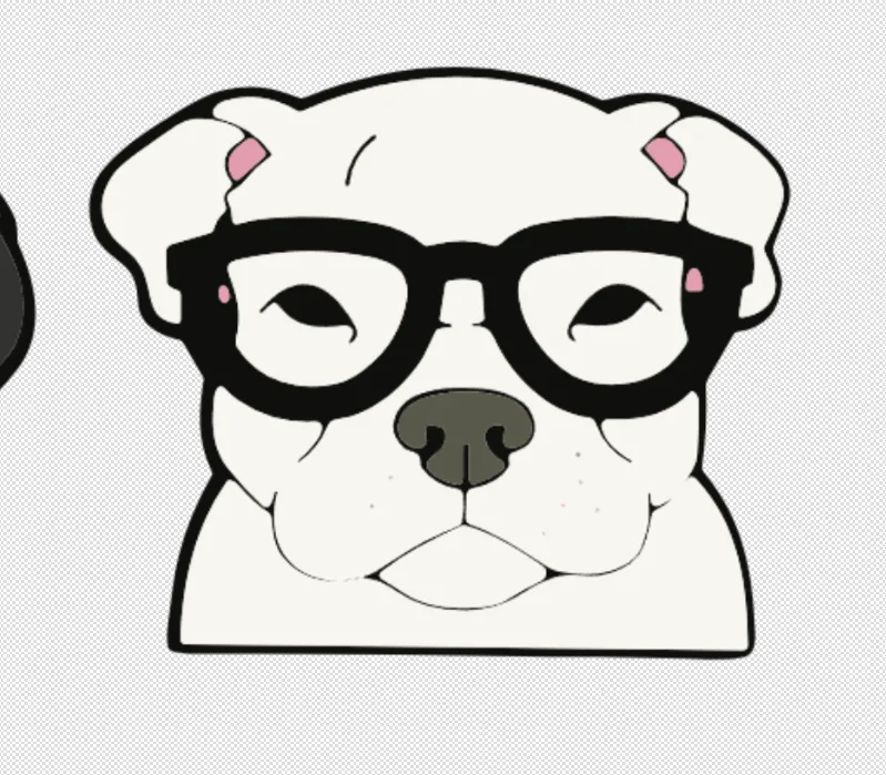 Pitbull with glasses Charm, Keychain, Dog Lovers