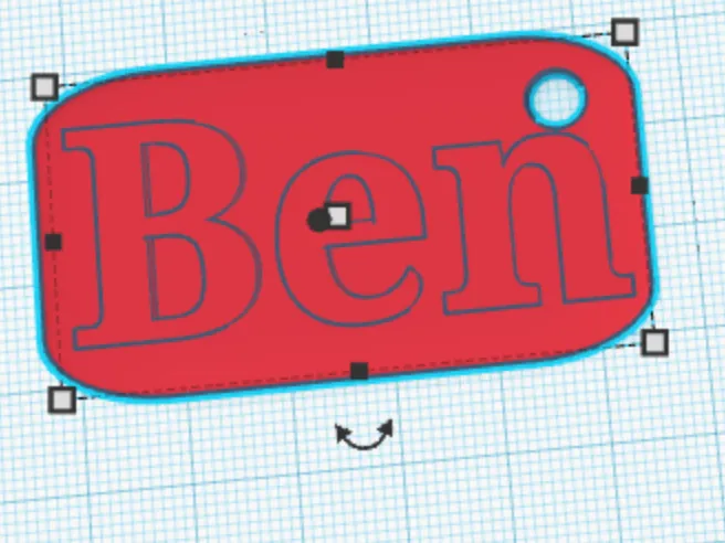 Ben name tag with hole by 3d printer guy MakerWorld: Download Free 3D Models for Free Guy Name Tag Printable