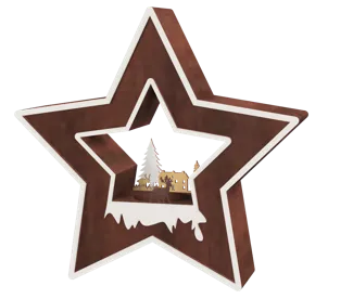 Etoile de noel bougie led