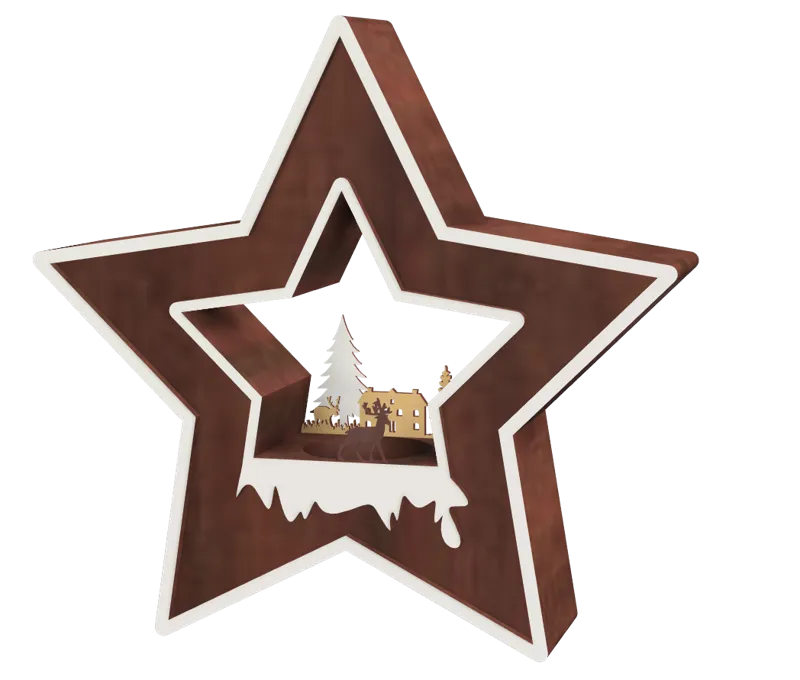 Etoile de noel bougie led