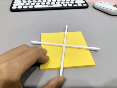 Quadrilateral Quartering Teaching Aid