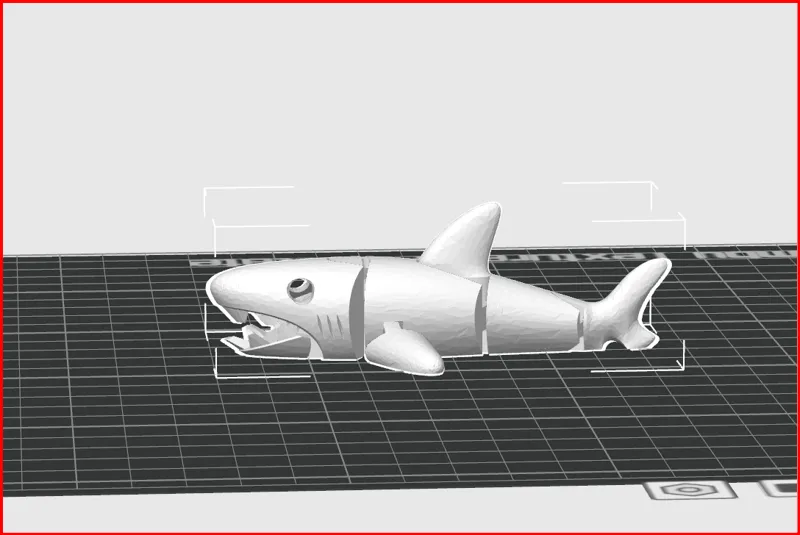 (REMIX) articulated shark with keyholder