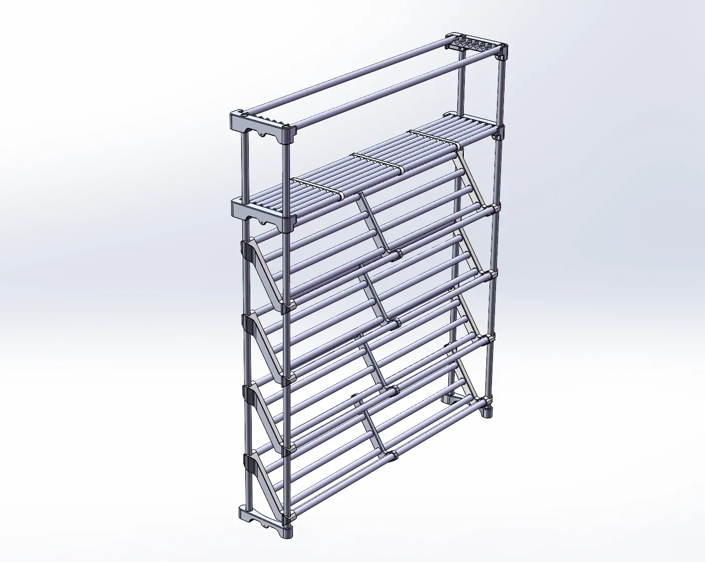 Highly practical and cost-effective narrow-slot shoe rack and ...