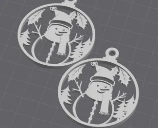 Snowman christmas ornament