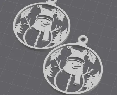Snowman christmas ornament