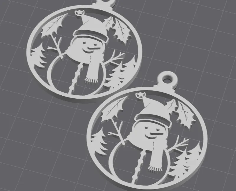 Snowman christmas ornament