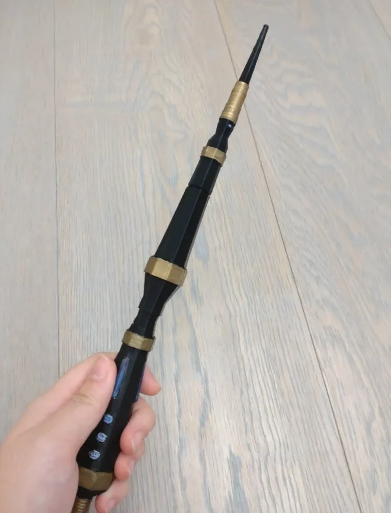 Modern spacy harry potter wand with core