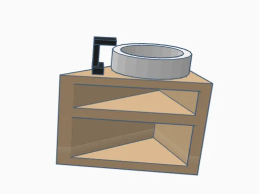 Miniature/doll bathroom sink design