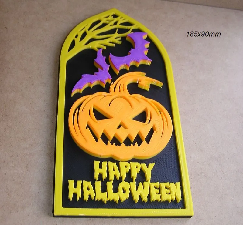 Ventana Calabaza y murcielagos para Halloween