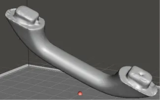 Ford Ranger 2017 front right handle 3D-Scan