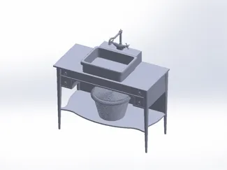 Vintage Minature 1:25 scale bathroom sink
