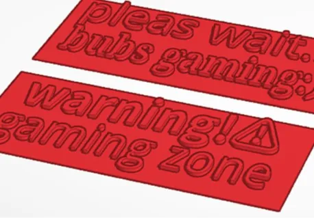 gaming nots/signs