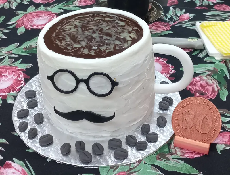 Cake toppers moustache and spectacles