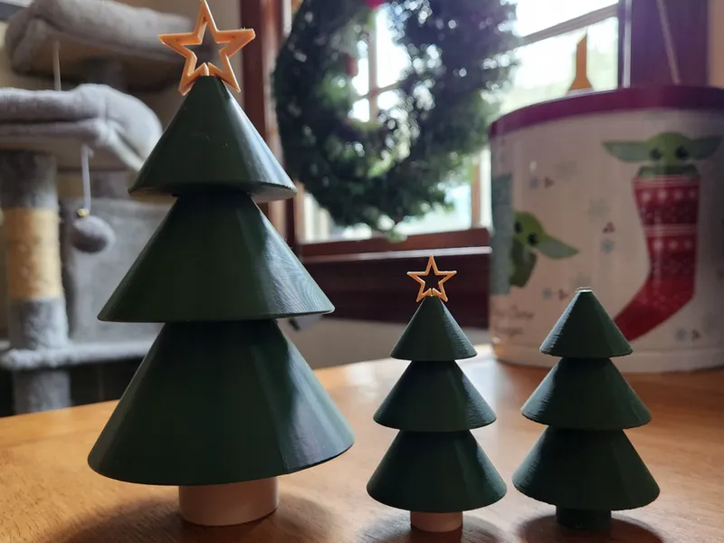 Rotating Fidget Christmas Tree W/Star