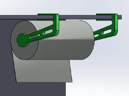 Suporte para papel toalha - fixação em mdf 