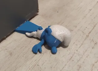 Smurf door stop