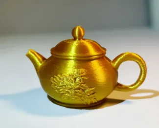 牡丹茶壶 30分钟快速打印古董小茶壶 可当钥匙扣挂件