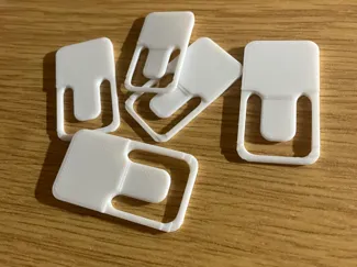Simple 3D printed pin