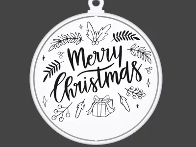 Merry christmas spinning ornament  