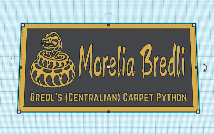 Centralian Carpet Python (Morelia Bredli) ID Sign