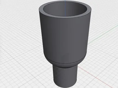 Downpipe adapter - connects a 47mm outer diameter pipe to a 35.5mm inner diameter pipe