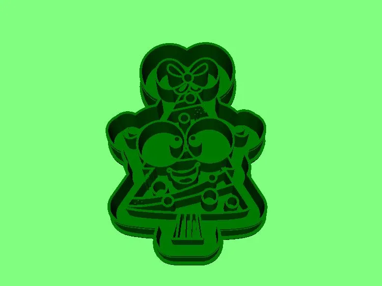 cookie cutter arbol navidad chibi 
