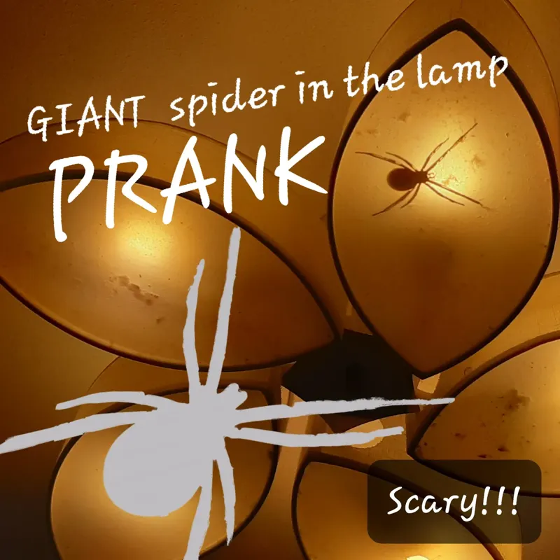SPIDER THE LAMP (halloween prank)