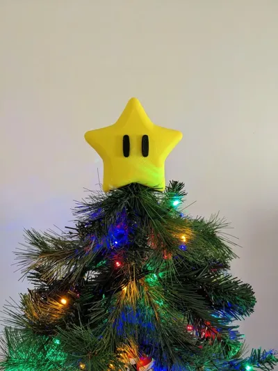 Mario Star Christmas tree Topper