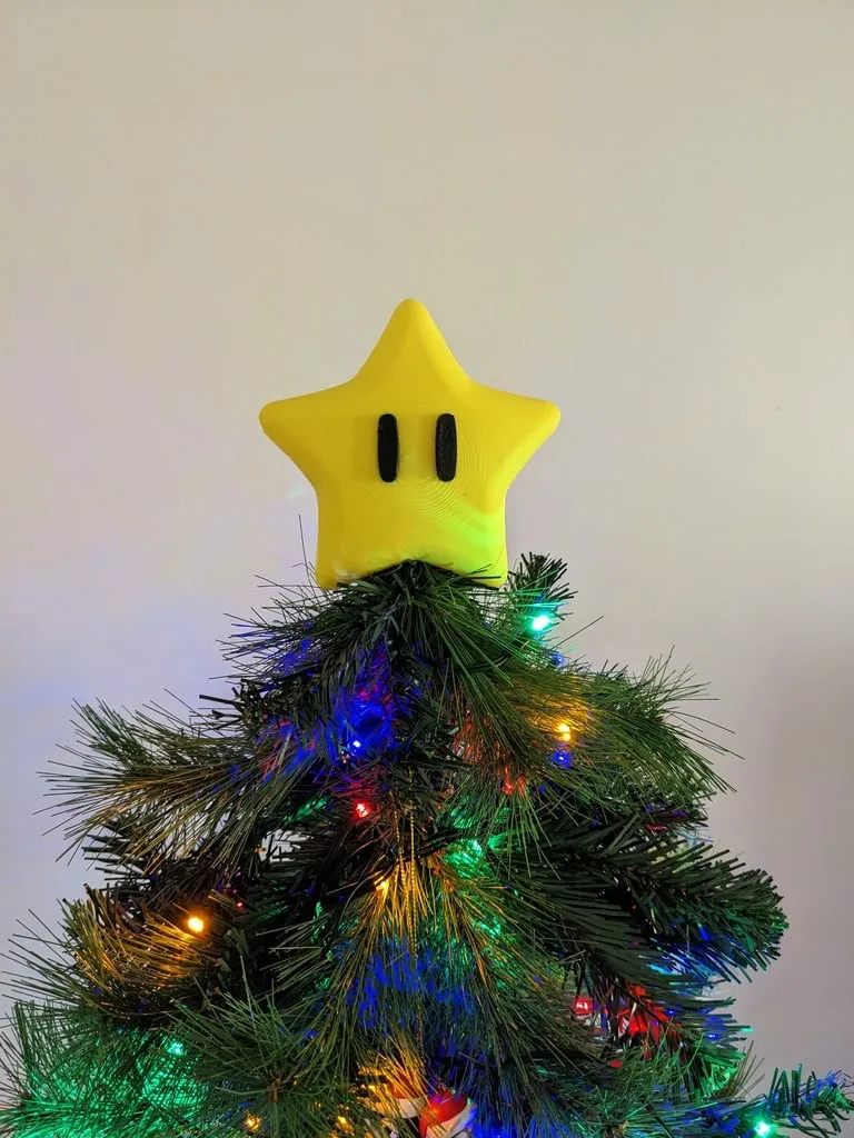 Mario Star Christmas tree Topper