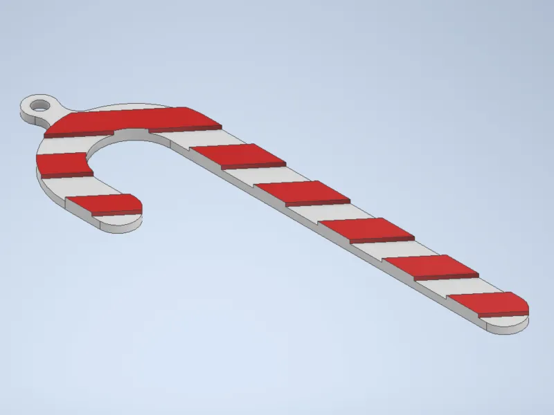 Candy cane Christmas ornament