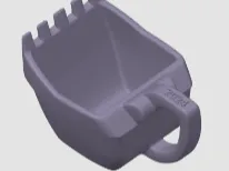 Excavator bucket cup