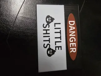 custom text danger sign