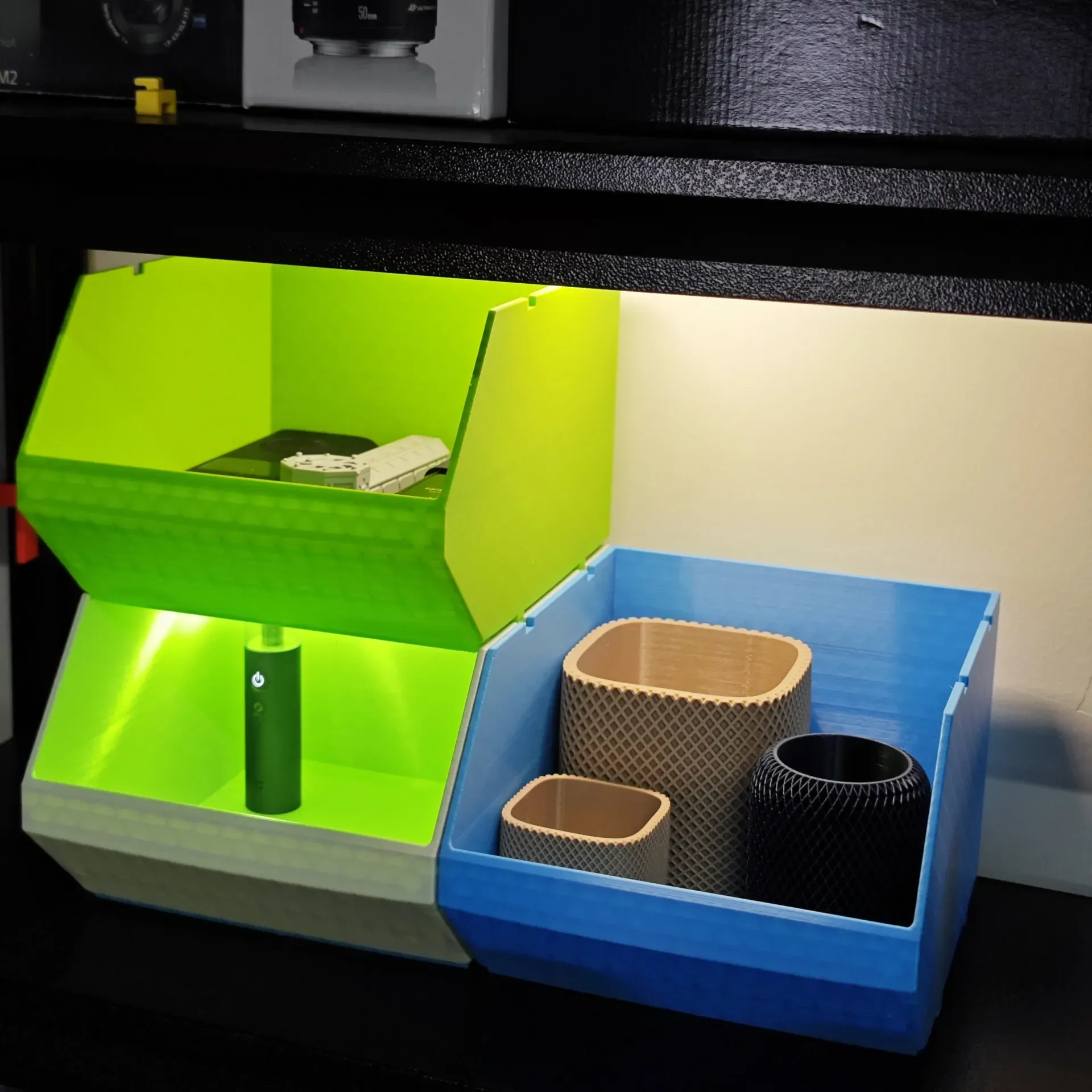 Stackable Angled Storage Box Dimensions: 240mm L x 200mm W x 153mm H by ...