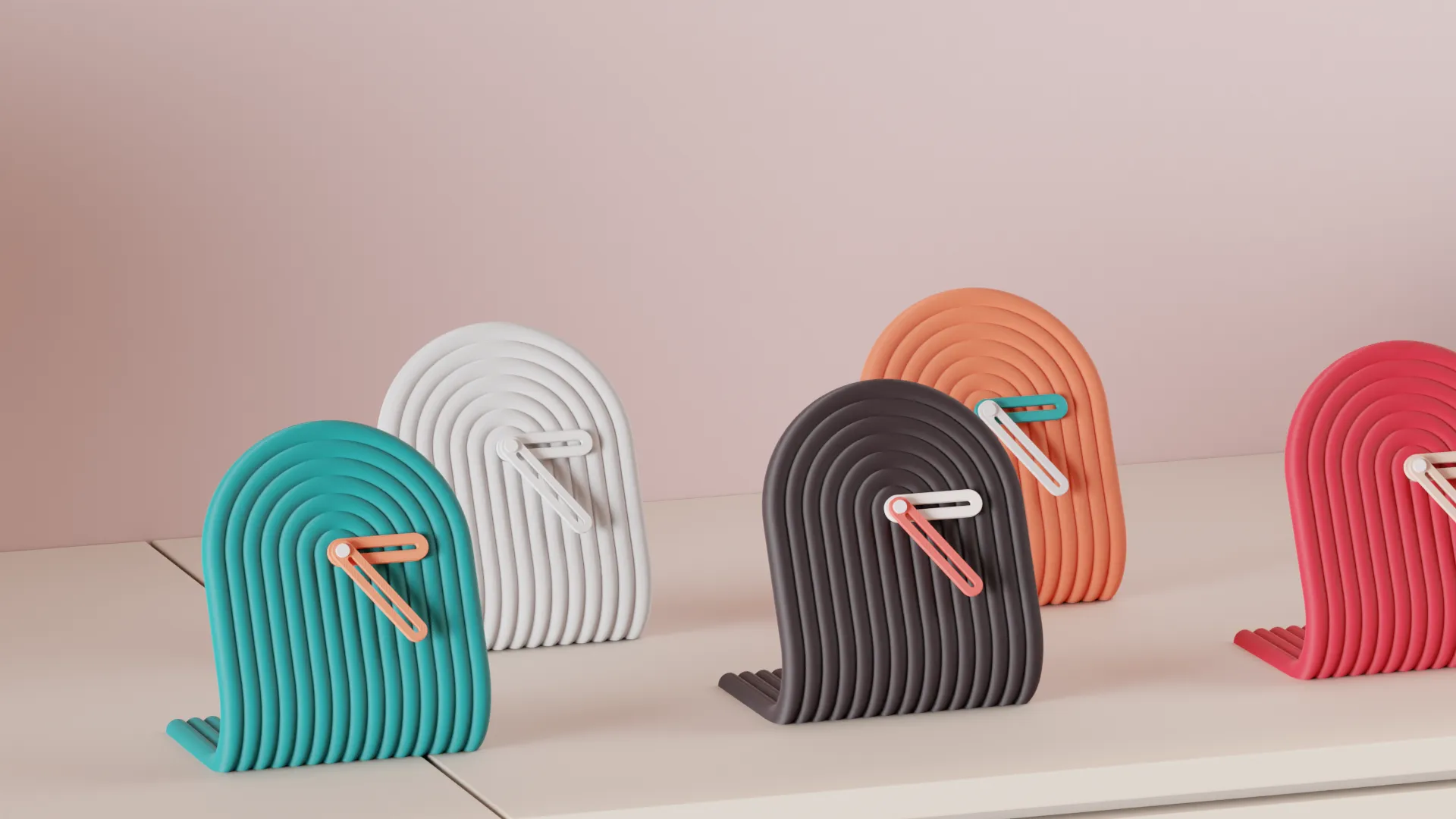 Modern Desktop Clock Desktop Clock. Minimalist Moving Face Modern Clock by Abstractia Design ...
