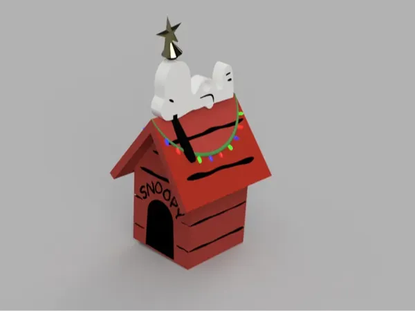Niche de Snoopy — décoration de Noël