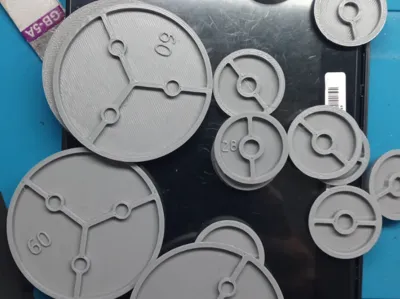 Bases with number and magnets