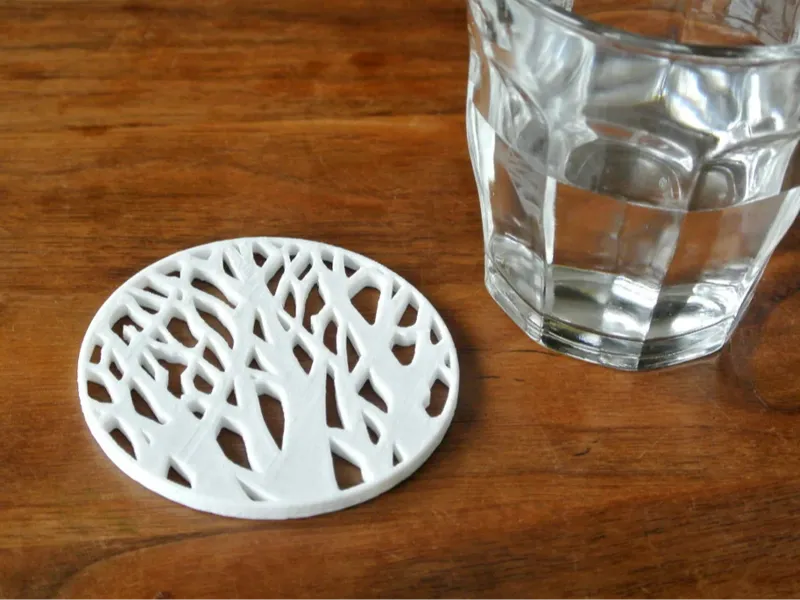 Tree silhouette coaster