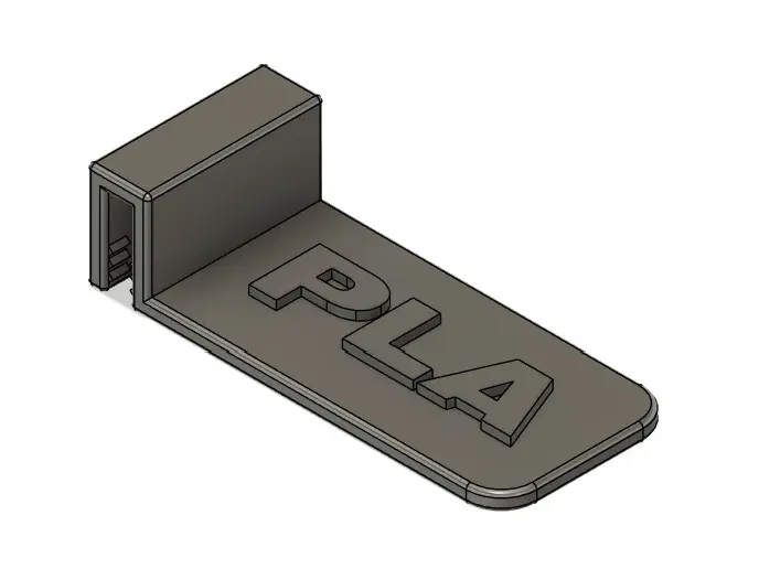 Filament nameplate on the spool