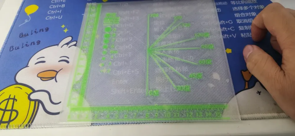 180*180mm ruler desk mat (mouse pad) by user_3843716442 MakerWorld ...