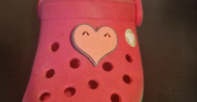 Kawaii Heart Crocs charm