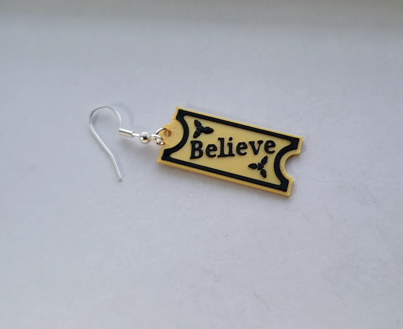 Polar Express and ticket to ride earrings view 4