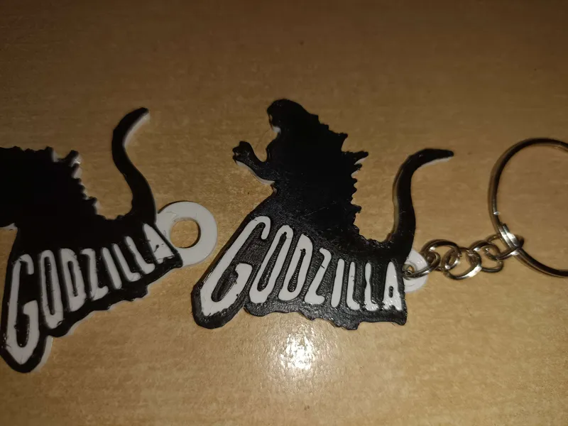Godzilla Keychain - 2-Layer Design