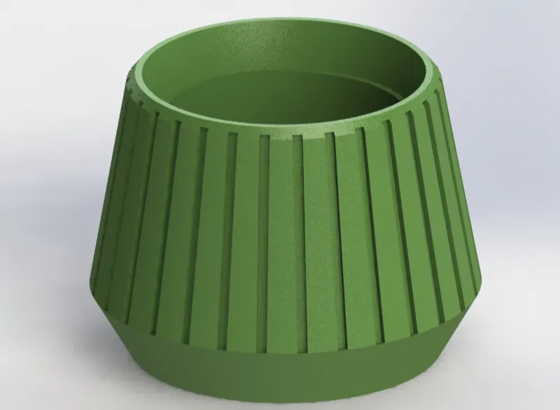 Flower Pot with grooves