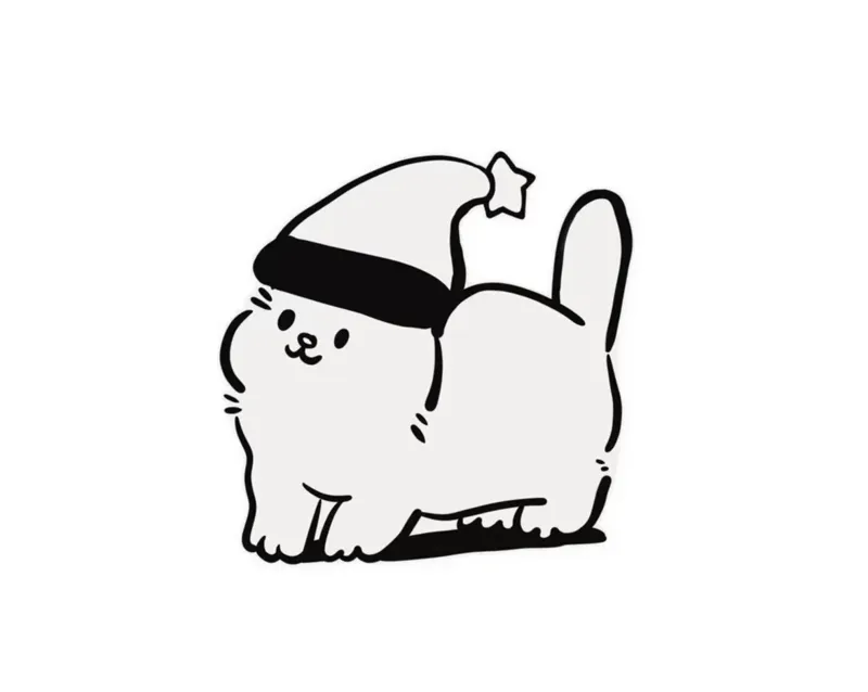 圣诞小猫钥匙扣、胸针、冰箱贴DIY