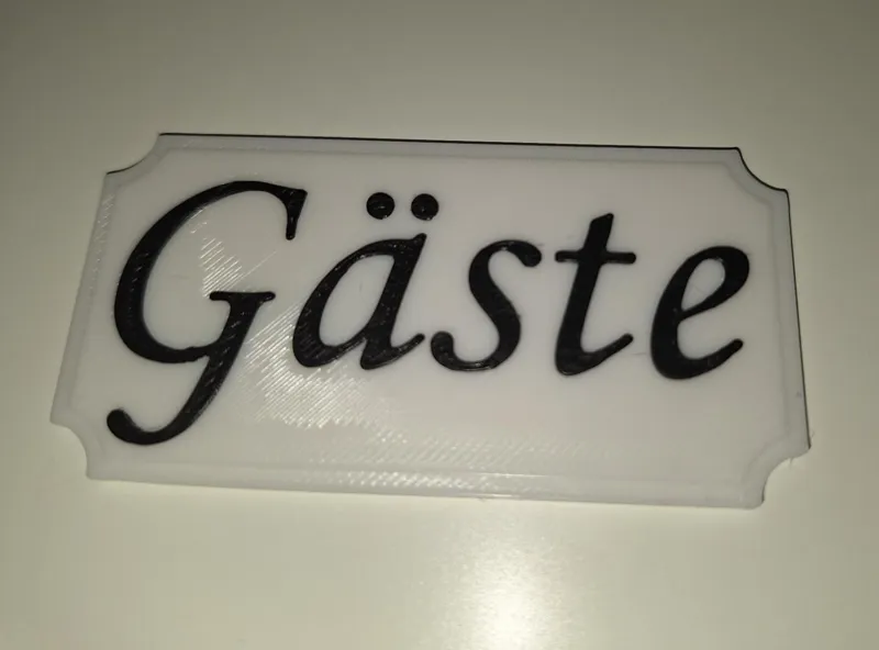 leeres Schild zum selbst beschriften